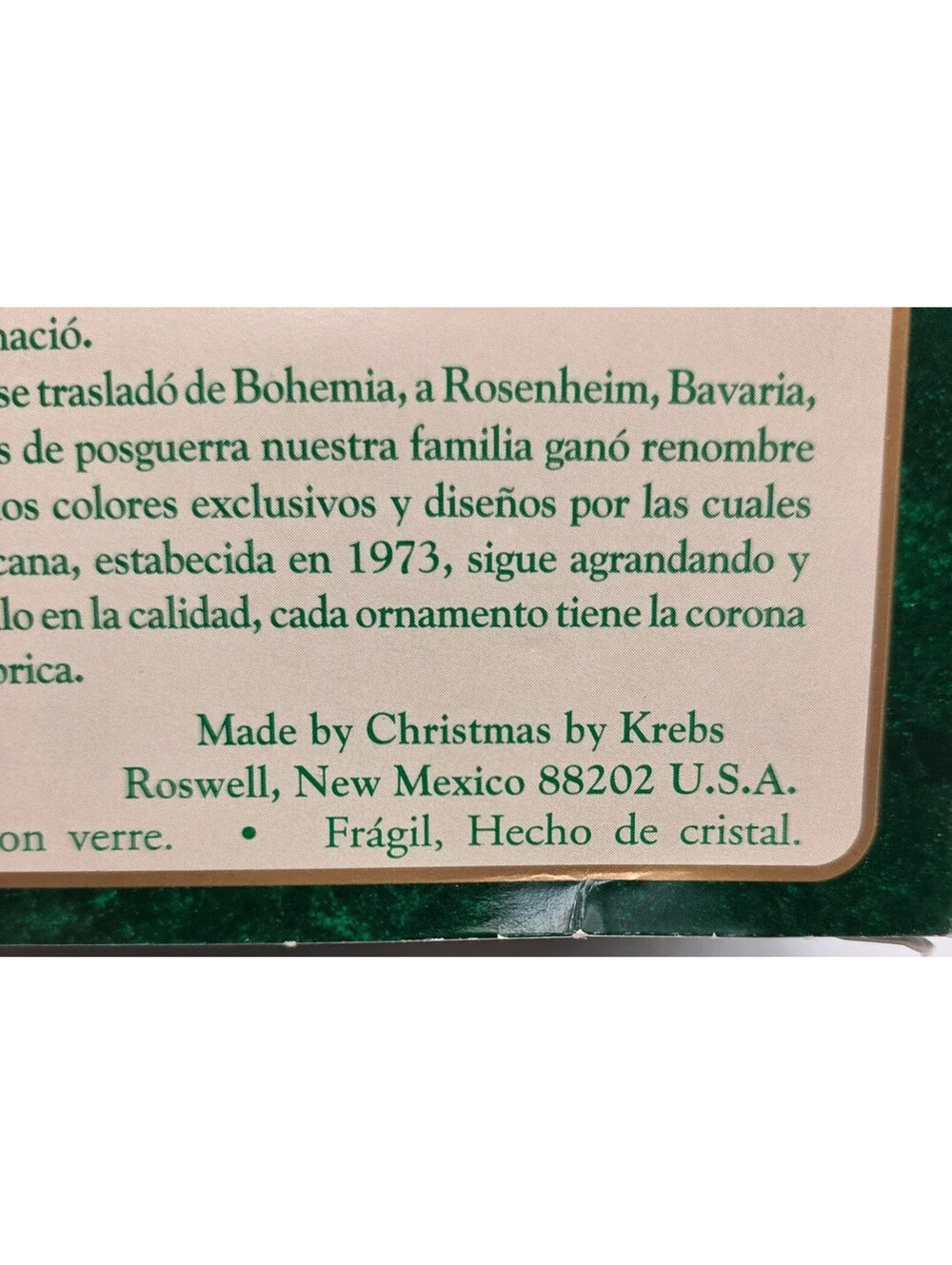 Vintage Christmas by Krebs Blue Deer Glass Ornaments Set of 4 Boxed USA